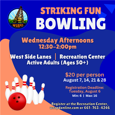 Flyer for Active Adult Bowling