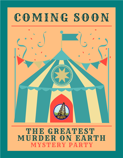 Coming Soon The Greatest Murder on Earth Mystery Party