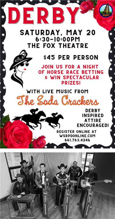 Flyer with details on the Derby at the Fox event
