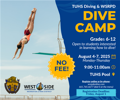 Flyer for TUHS Dive Camp