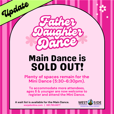 Father Daughter Dance Update Flyer