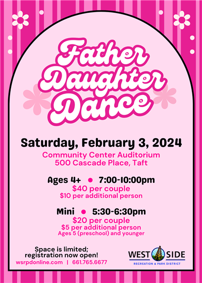 Flyer for Father Daughter Dance