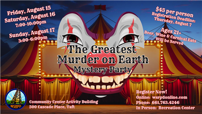 flyer for murder mystery party