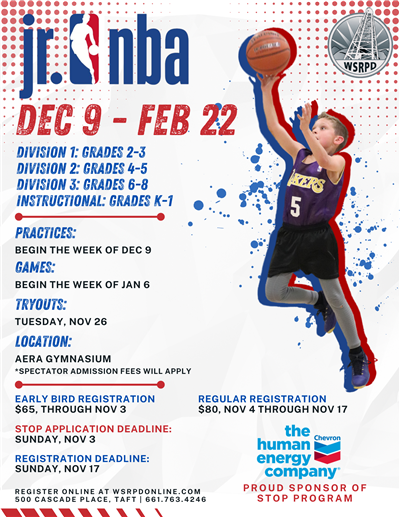 flyer for youth basketball league