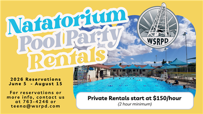Flyer for Natatorium Private Pool Rentals