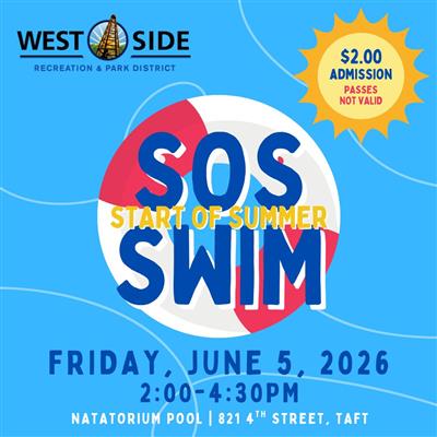 SOS Swim flyer for summer swim program