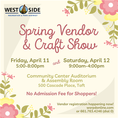 flyer for information on Spring Vendor & Craft Show