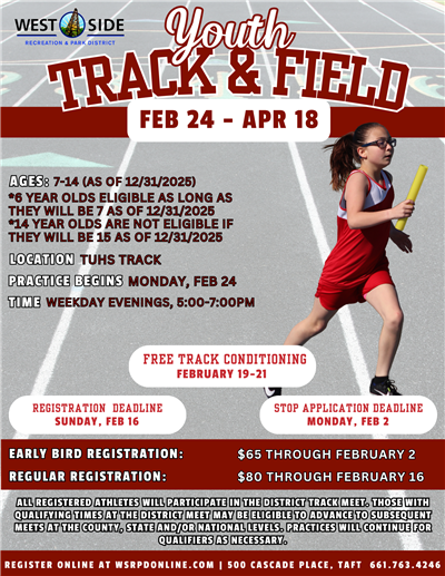 Updated flyer for Track Conditioning