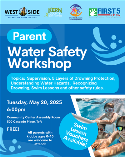 Flyer for Water Safety Workshop for Parents